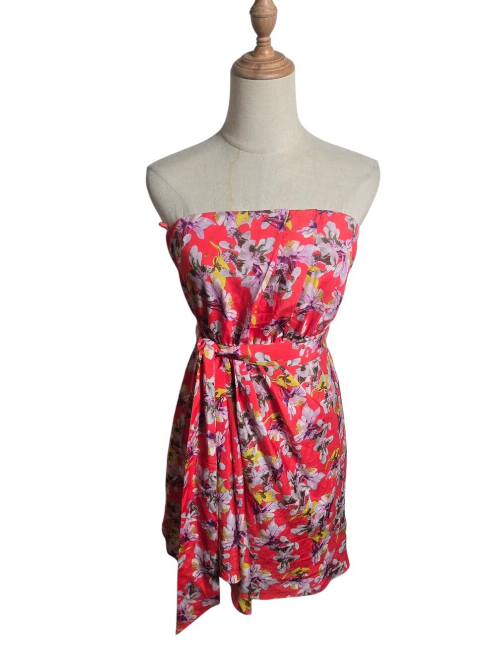 Express Strapless Floral Summer Short Mini  Dress